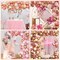 153pcs Rose Gold Balloon Garland Arch Kit, Different Sizes 18 12 10 5 inch Pink White Gold Latex Metallic Confetti Balloons